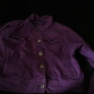 purple jean jacket